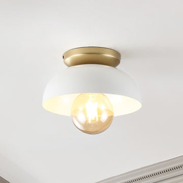 Paulina Classic Industrial Iron LED Flush Mount - JONATHAN Y